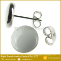 Customized Size Fashion Stainless Steel Epoxy Coated Round Earring studs